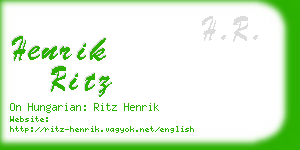 henrik ritz business card